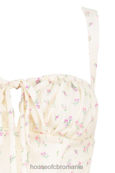 îmbrăcăminte House of CB corset floral gene lemon X4F68106