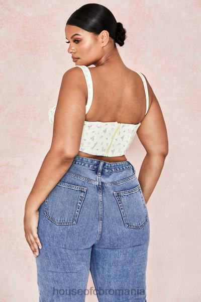 îmbrăcăminte House of CB corset floral gene lemon X4F68106