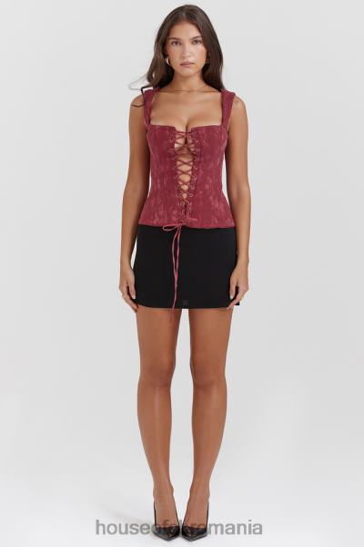 îmbrăcăminte House of CB corset floral parisa merlot X4F687