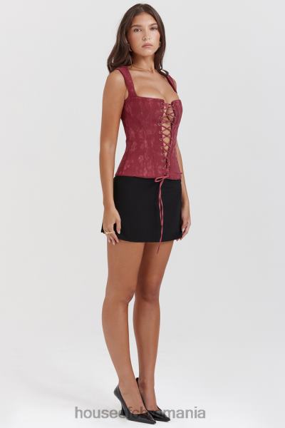 îmbrăcăminte House of CB corset floral parisa merlot X4F687