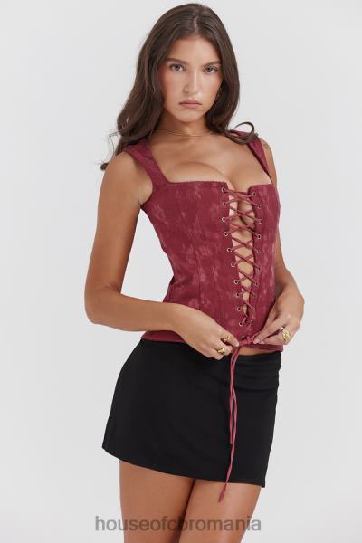 îmbrăcăminte House of CB corset floral parisa merlot X4F687