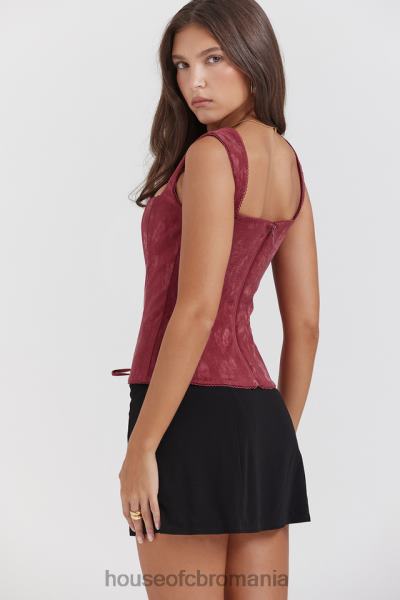 îmbrăcăminte House of CB corset floral parisa merlot X4F687