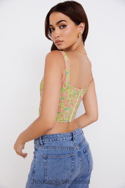 îmbrăcăminte House of CB corset floral vintage mac X4F6877