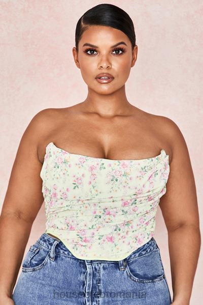 îmbrăcăminte House of CB corset floral vivienne lemon X4F68105