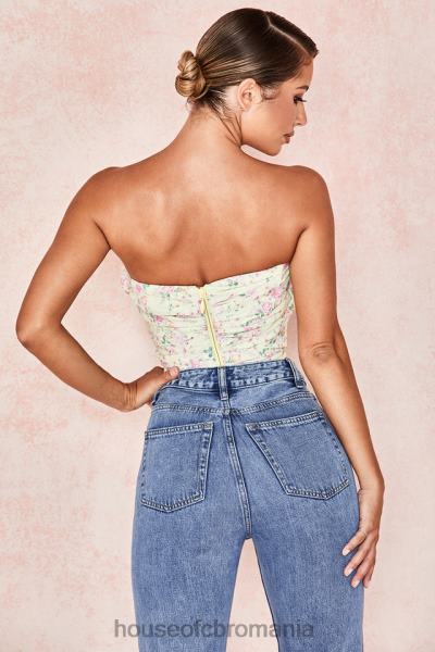 îmbrăcăminte House of CB corset floral vivienne lemon X4F68105