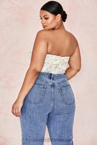 îmbrăcăminte House of CB corset floral vivienne lemon X4F68105