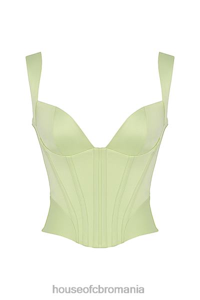 îmbrăcăminte House of CB corset liberty lime satin X4F6879
