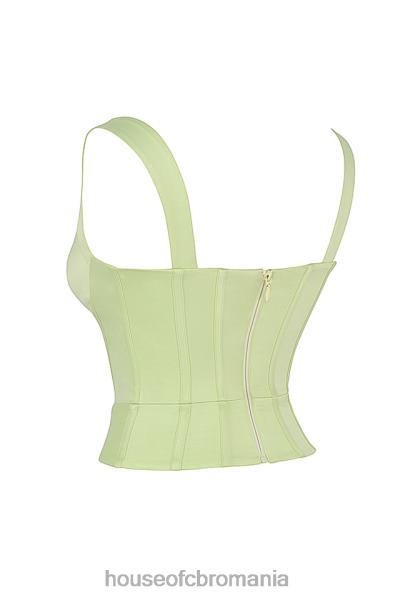 îmbrăcăminte House of CB corset liberty lime satin X4F6879