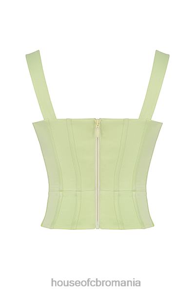 îmbrăcăminte House of CB corset liberty lime satin X4F6879