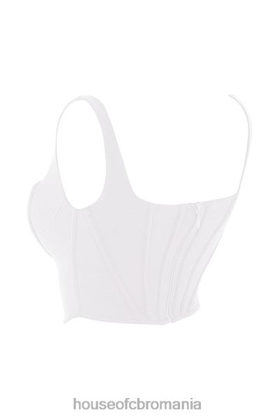 îmbrăcăminte House of CB corset ninetta din plasă albă X4F6889
