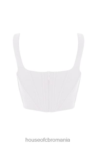 îmbrăcăminte House of CB corset ninetta din plasă albă X4F6889