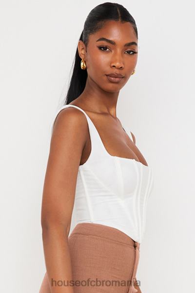 îmbrăcăminte House of CB corset ninetta din plasă albă X4F6889