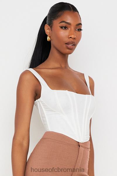 îmbrăcăminte House of CB corset ninetta din plasă albă X4F6889