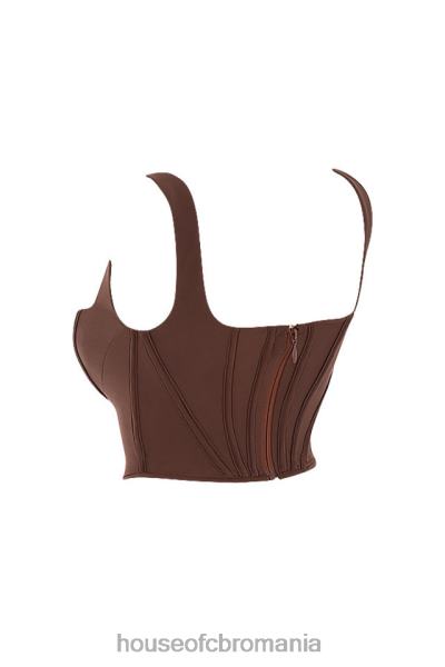 îmbrăcăminte House of CB corset ninetta din plasă de ciocolată X4F6892