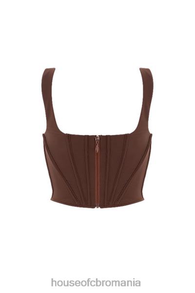 îmbrăcăminte House of CB corset ninetta din plasă de ciocolată X4F6892