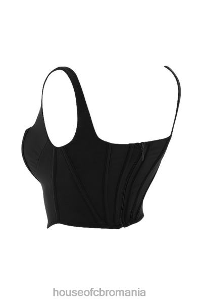 îmbrăcăminte House of CB corset ninetta din plasă neagră X4F6894