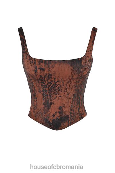 îmbrăcăminte House of CB corset rafa antic cu paragate din satin X4F6836