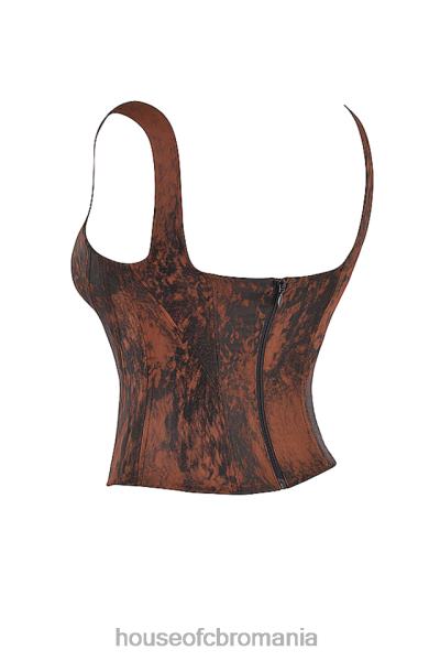 îmbrăcăminte House of CB corset rafa antic cu paragate din satin X4F6836