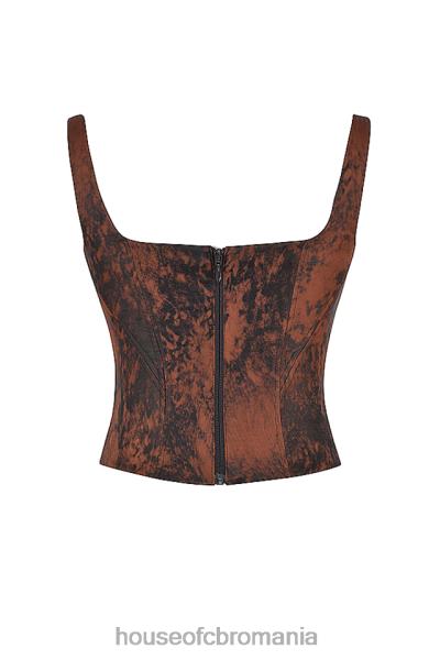 îmbrăcăminte House of CB corset rafa antic cu paragate din satin X4F6836
