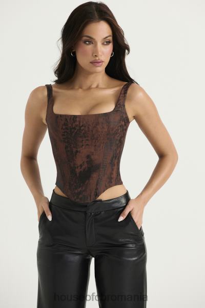 îmbrăcăminte House of CB corset rafa antic cu paragate din satin X4F6836