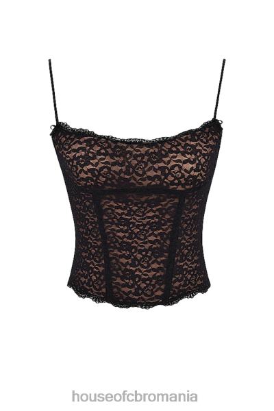 îmbrăcăminte House of CB corset romina din dantela neagra X4F6839