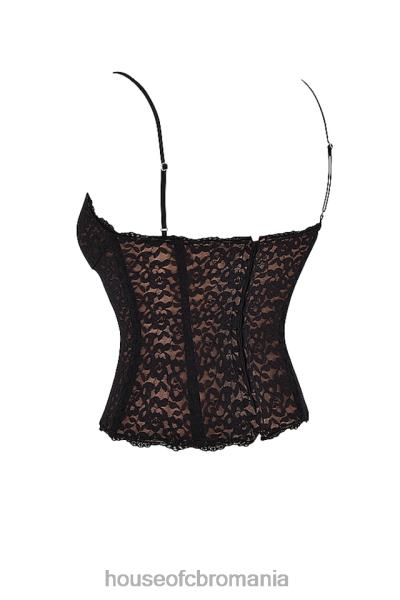 îmbrăcăminte House of CB corset romina din dantela neagra X4F6839