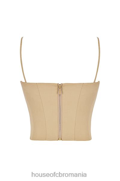 îmbrăcăminte House of CB corset structurat audette camel X4F6846