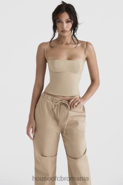 îmbrăcăminte House of CB corset structurat audette camel X4F6846