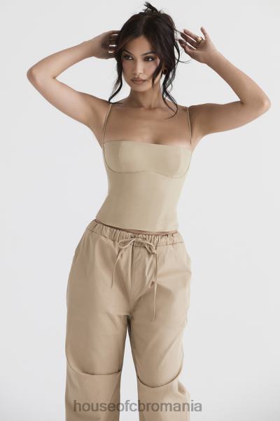 îmbrăcăminte House of CB corset structurat audette camel X4F6846