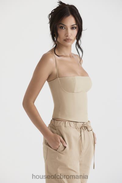 îmbrăcăminte House of CB corset structurat audette camel X4F6846
