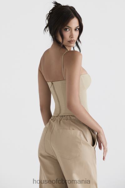 îmbrăcăminte House of CB corset structurat audette camel X4F6846