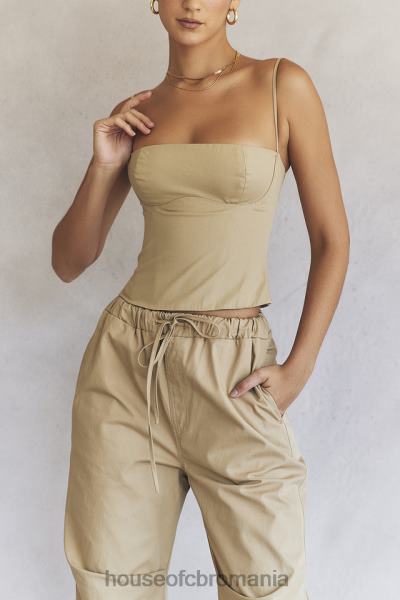 îmbrăcăminte House of CB corset structurat audette camel X4F6846