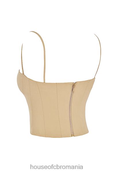 îmbrăcăminte House of CB corset structurat audette camel X4F6846