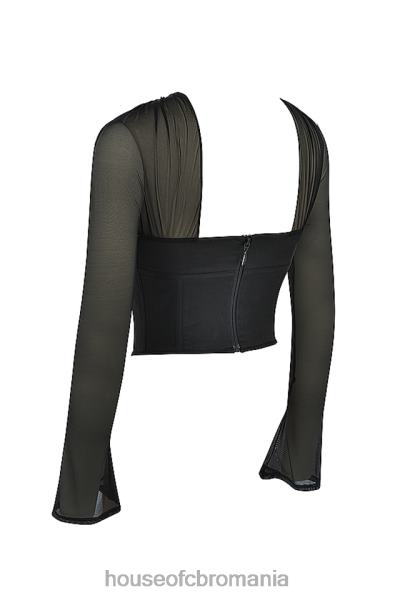 îmbrăcăminte House of CB corset structurat mina negru X4F6872