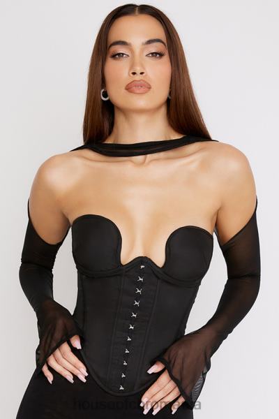 îmbrăcăminte House of CB corset structurat mina negru X4F6872