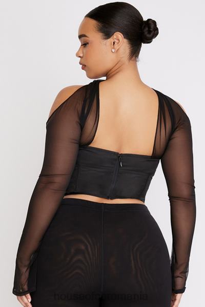 îmbrăcăminte House of CB corset structurat mina negru X4F6872