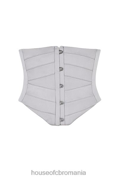 îmbrăcăminte House of CB corset sub bust din satin gri viena X4F6849