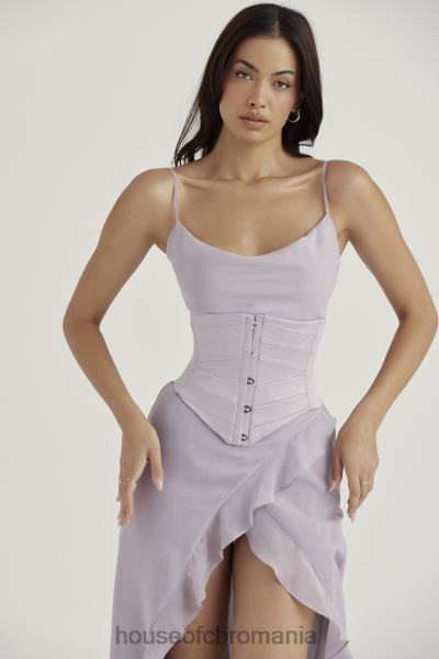 îmbrăcăminte House of CB corset sub bust din satin gri viena X4F6849