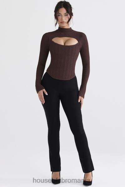 îmbrăcăminte House of CB corset tricotat georgina cacao X4F6832