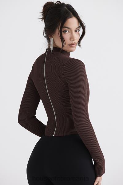 îmbrăcăminte House of CB corset tricotat georgina cacao X4F6832