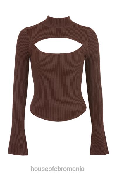 îmbrăcăminte House of CB corset tricotat georgina cacao X4F6832