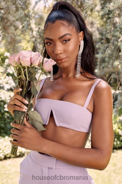 îmbrăcăminte House of CB leela violet crepe v bralet wire X4F68813