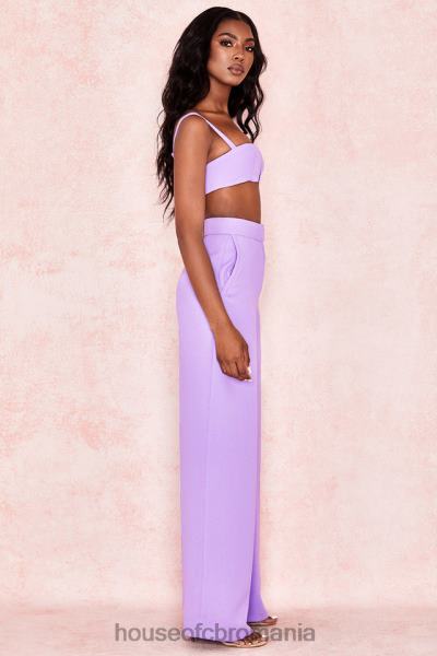 îmbrăcăminte House of CB leela violet crepe v bralet wire X4F68813