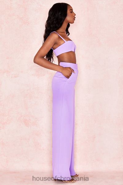 îmbrăcăminte House of CB leela violet crepe v bralet wire X4F68813