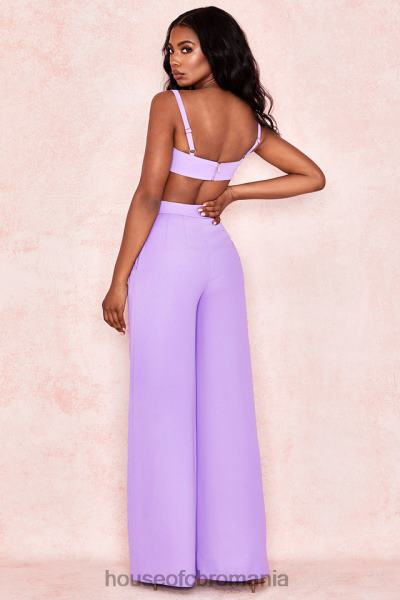 îmbrăcăminte House of CB leela violet crepe v bralet wire X4F68813