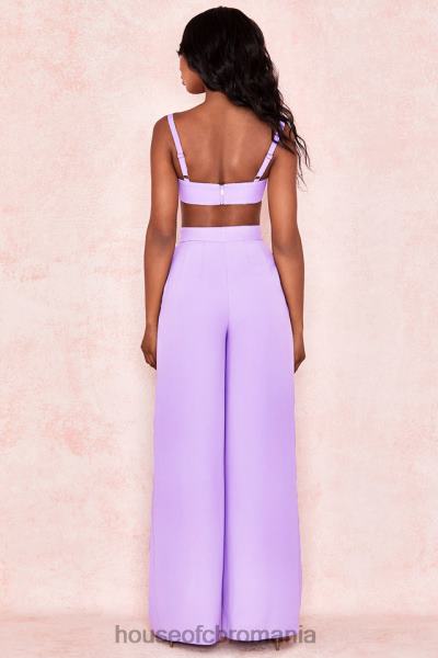 îmbrăcăminte House of CB leela violet crepe v bralet wire X4F68813