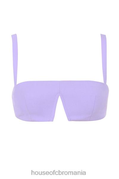 îmbrăcăminte House of CB leela violet crepe v bralet wire X4F68813