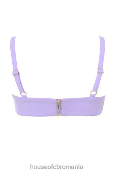îmbrăcăminte House of CB leela violet crepe v bralet wire X4F68813