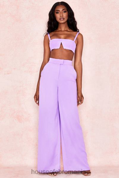 îmbrăcăminte House of CB leela violet crepe v bralet wire X4F68813