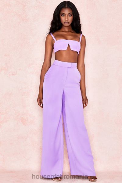 îmbrăcăminte House of CB leela violet crepe v bralet wire X4F68813